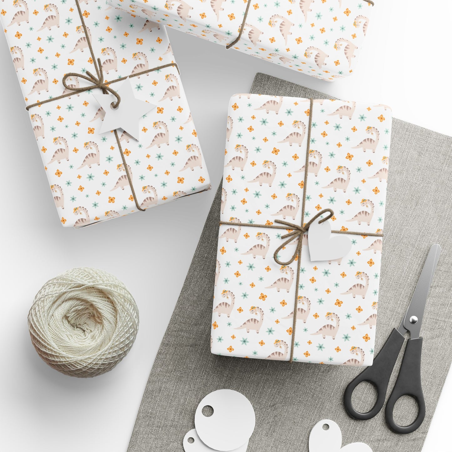 Dino Brontosaurus Gift Wrapping Paper