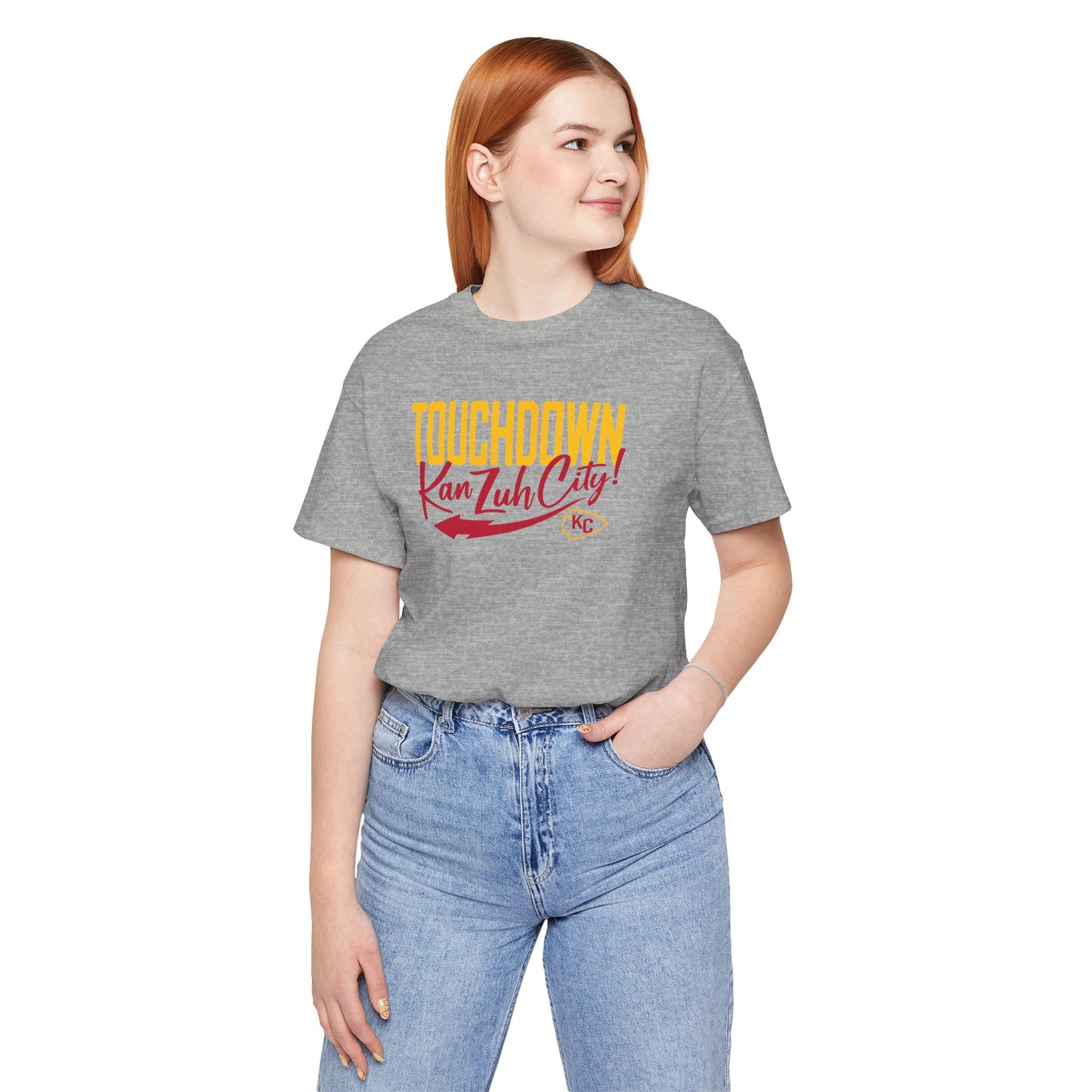 Touch Down Kan Zuh City Kansas City Unisex Jersey Short Sleeve Tee T-Shirt