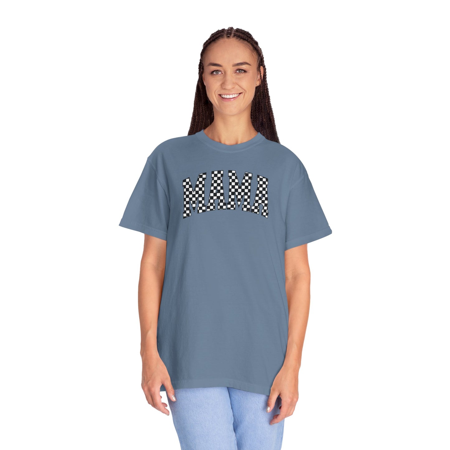 Checkered Mama Unisex T-shirt, Mother's Day Gift, Mom Life Shirt, Family Plaid Tee, Birthday Present for Mom, Gender-Neutral Shirt