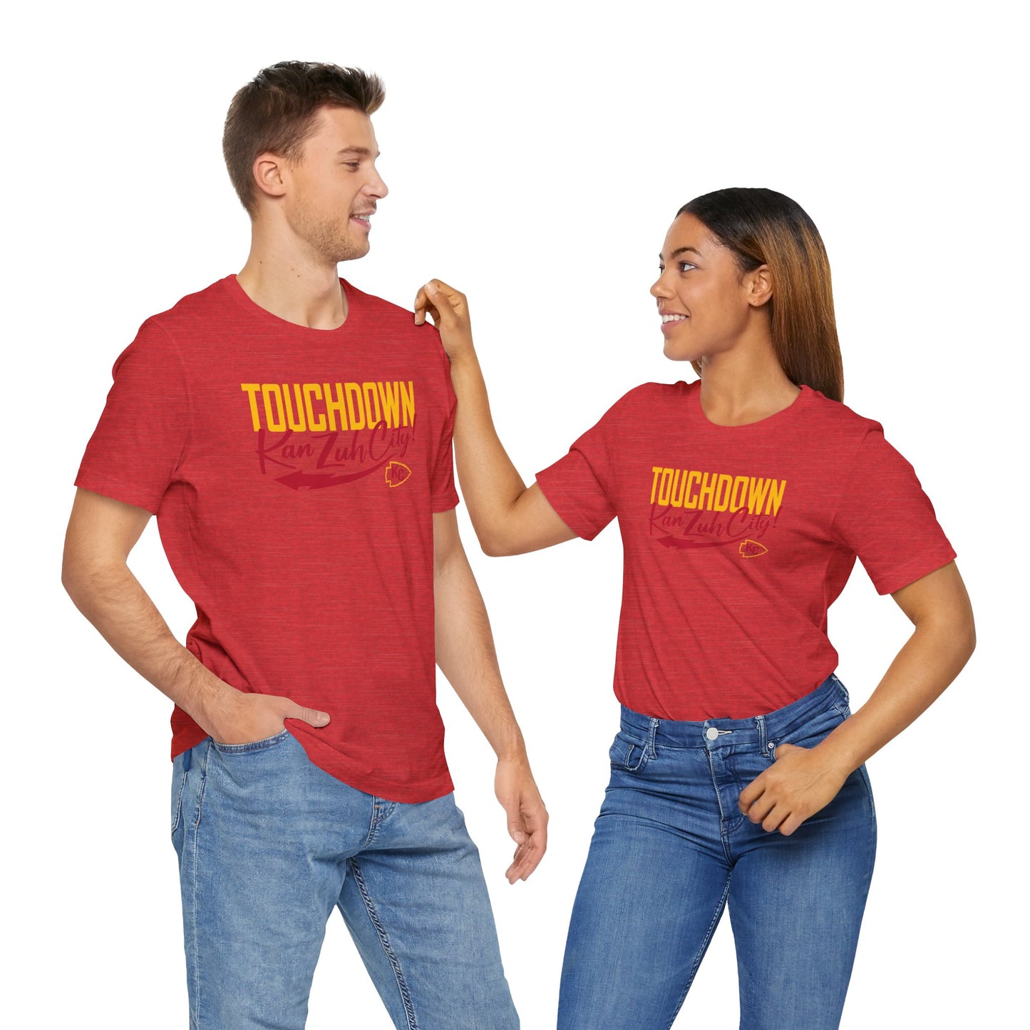 Touch Down Kan Zuh City Kansas City Unisex Jersey Short Sleeve Tee T-Shirt