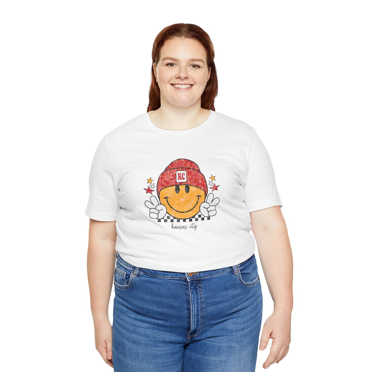 Kansas City Retro Style Smiley Unisex Jersey Short Sleeve Tee T-Shirt