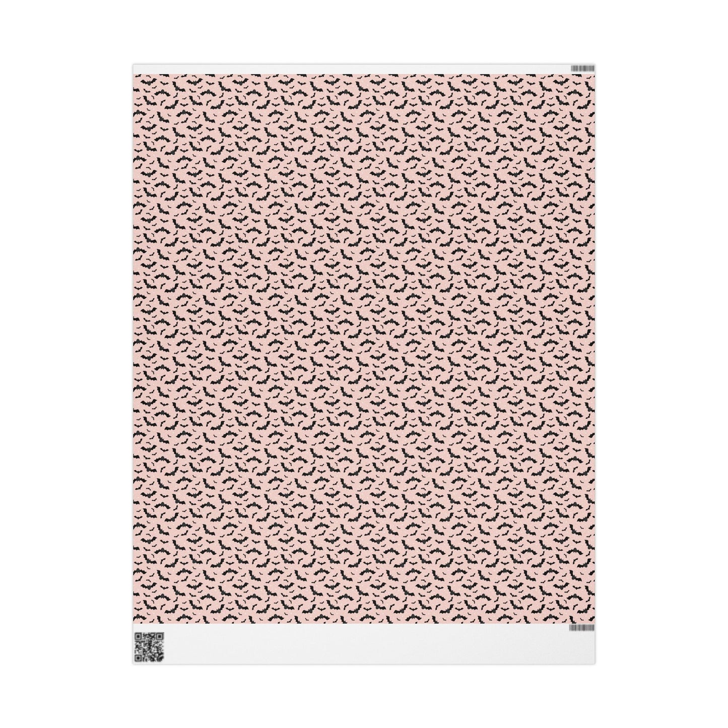 Wrapping Paper - Cute Bat with Pastel Pink Background - Halloween Spooky Gift Wrap