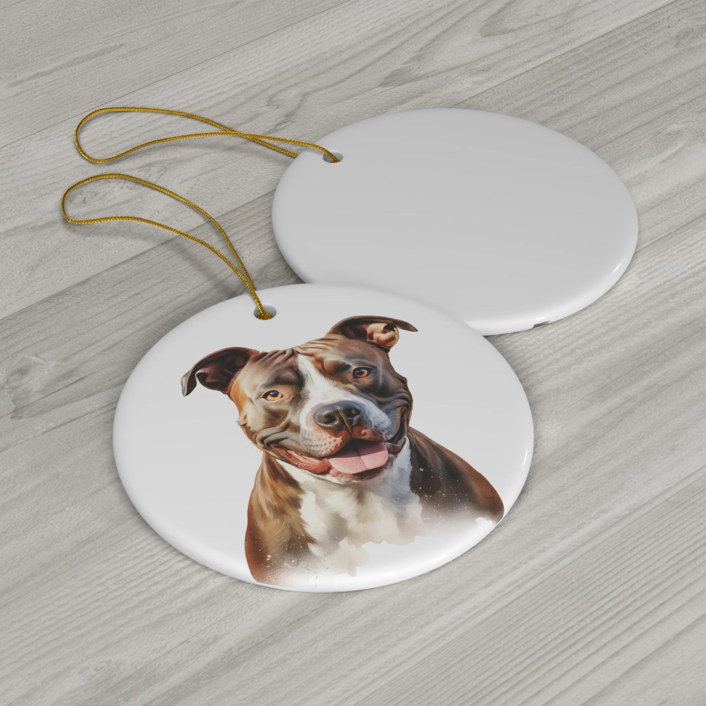 American Staffordshire Terrier Ceramic Ornament