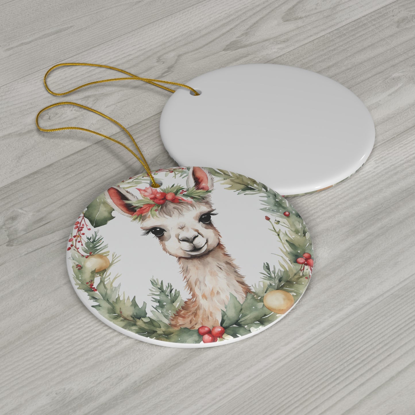 Llama Ceramic Ornament