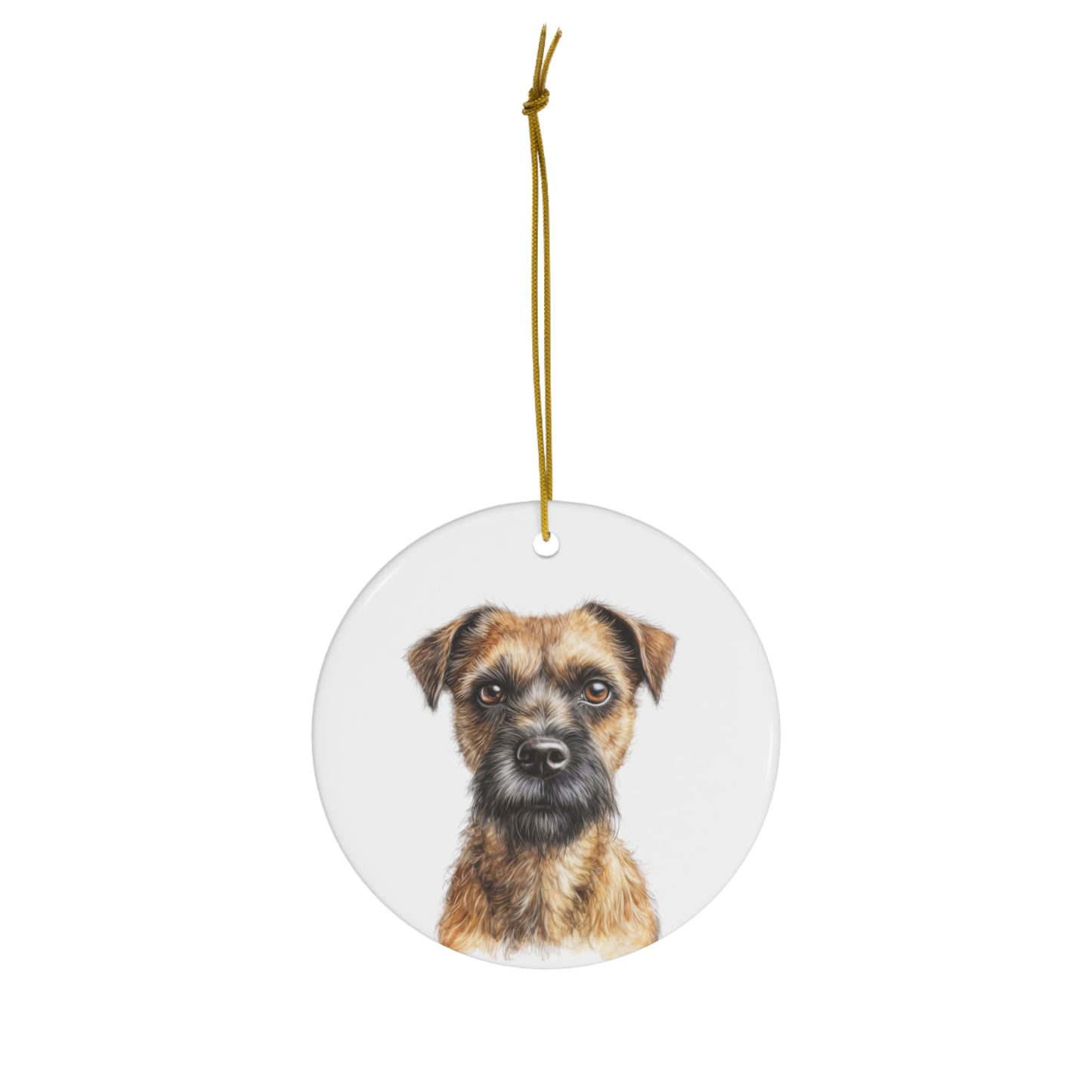 Border Terrier Ceramic Ornament Christmas Gift