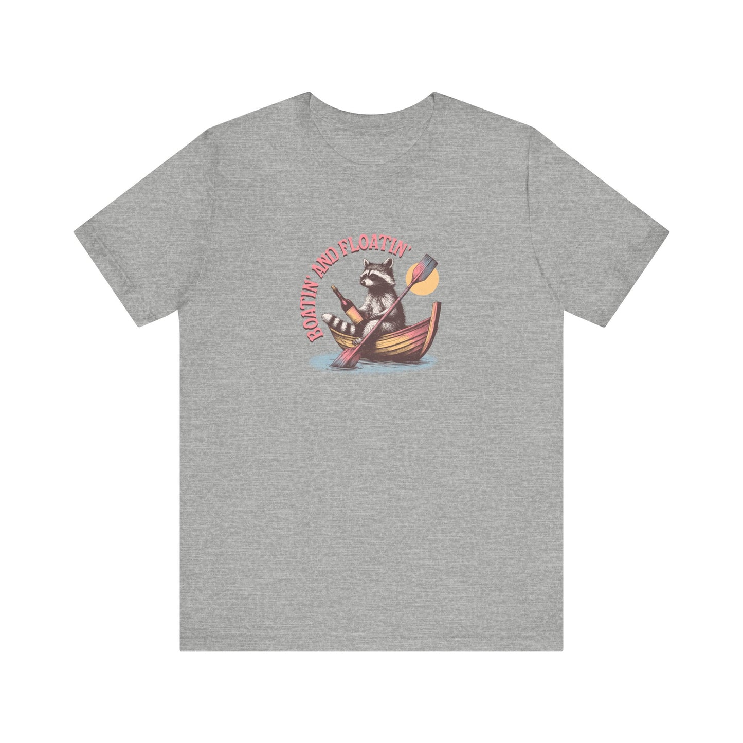 Floatin and Boatin Unisex Jersey Short Sleeve Tee Racoon Shirt