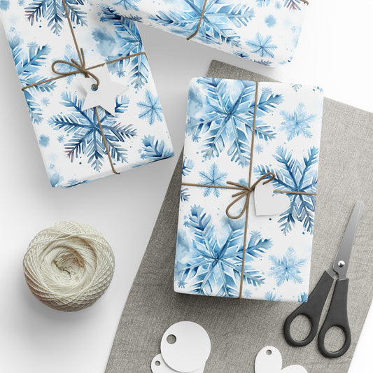 Snowflake Christmas Gift Wrapping Paper