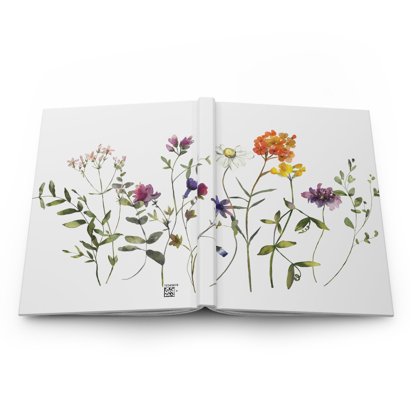 Floral Wildflower Hardcover Journal Matte Notebook