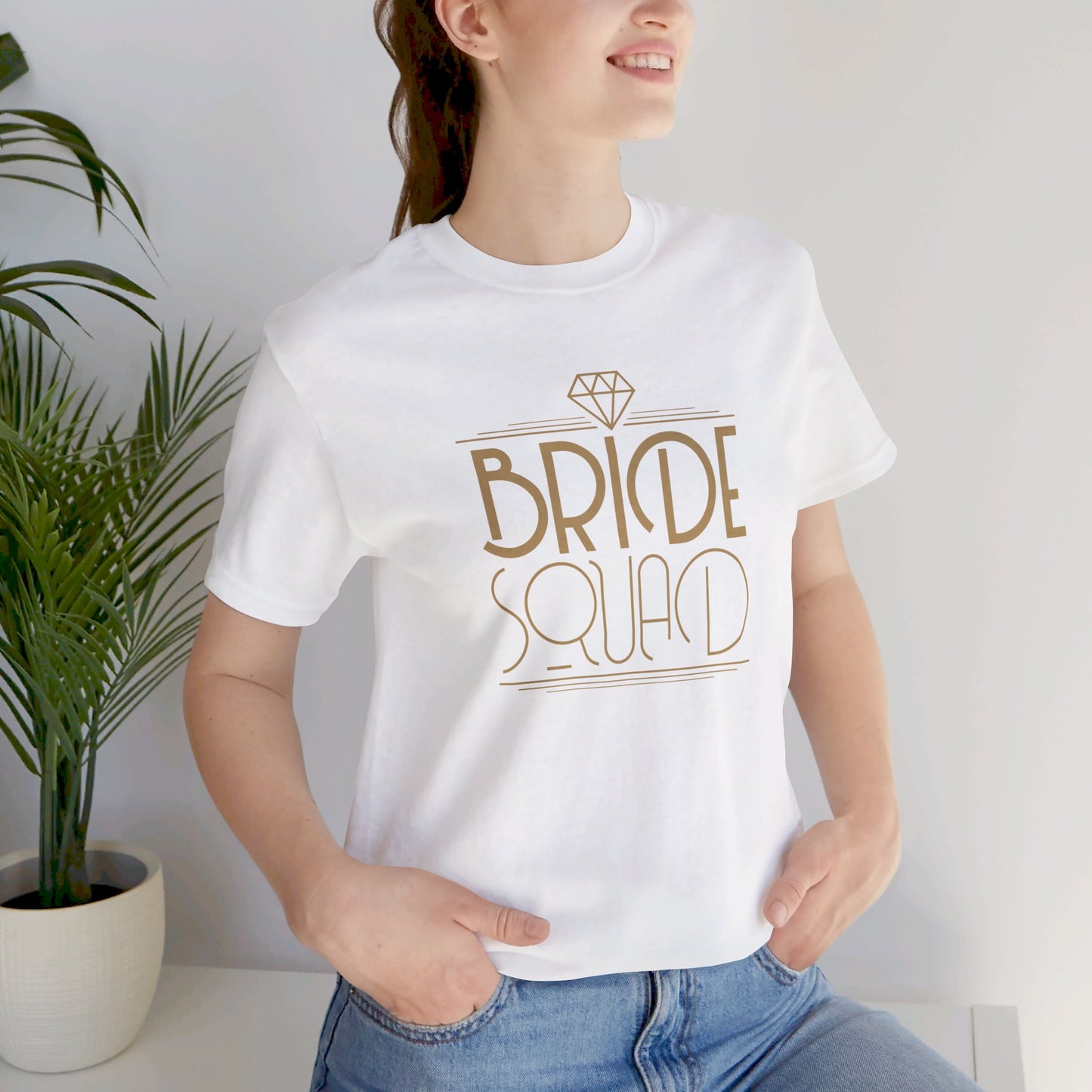 Bride Squad Art Deco Unisex Jersey Short Sleeve Tee Bachelorette Party Shirt