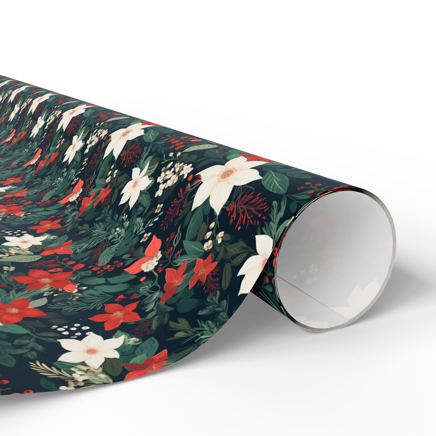 Christmas Flower Gift Wrapping Paper