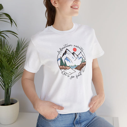 Adventure Awaits Let's Go Find It Camp T Shirt