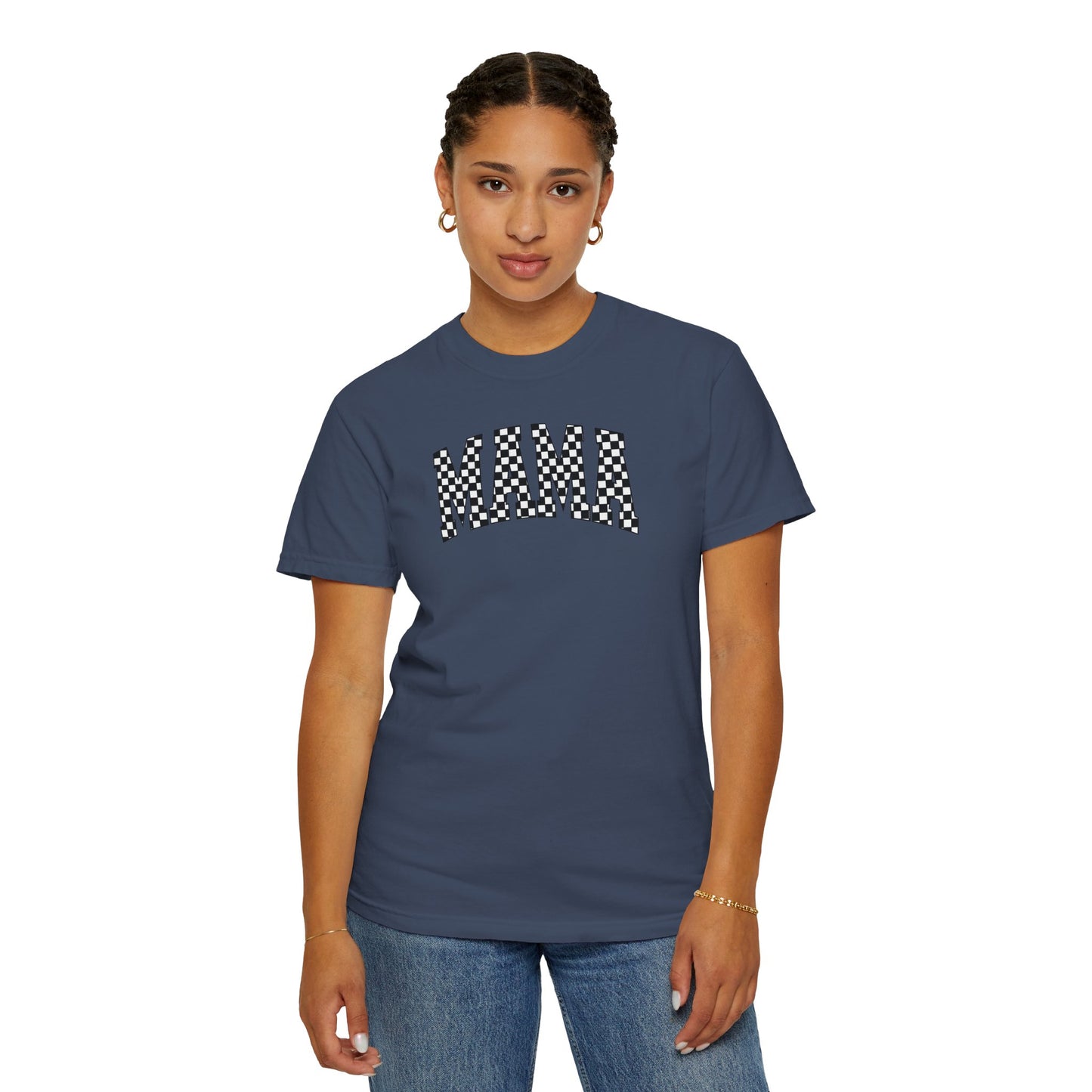 Checkered Mama Unisex T-shirt, Mother's Day Gift, Mom Life Shirt, Family Plaid Tee, Birthday Present for Mom, Gender-Neutral Shirt