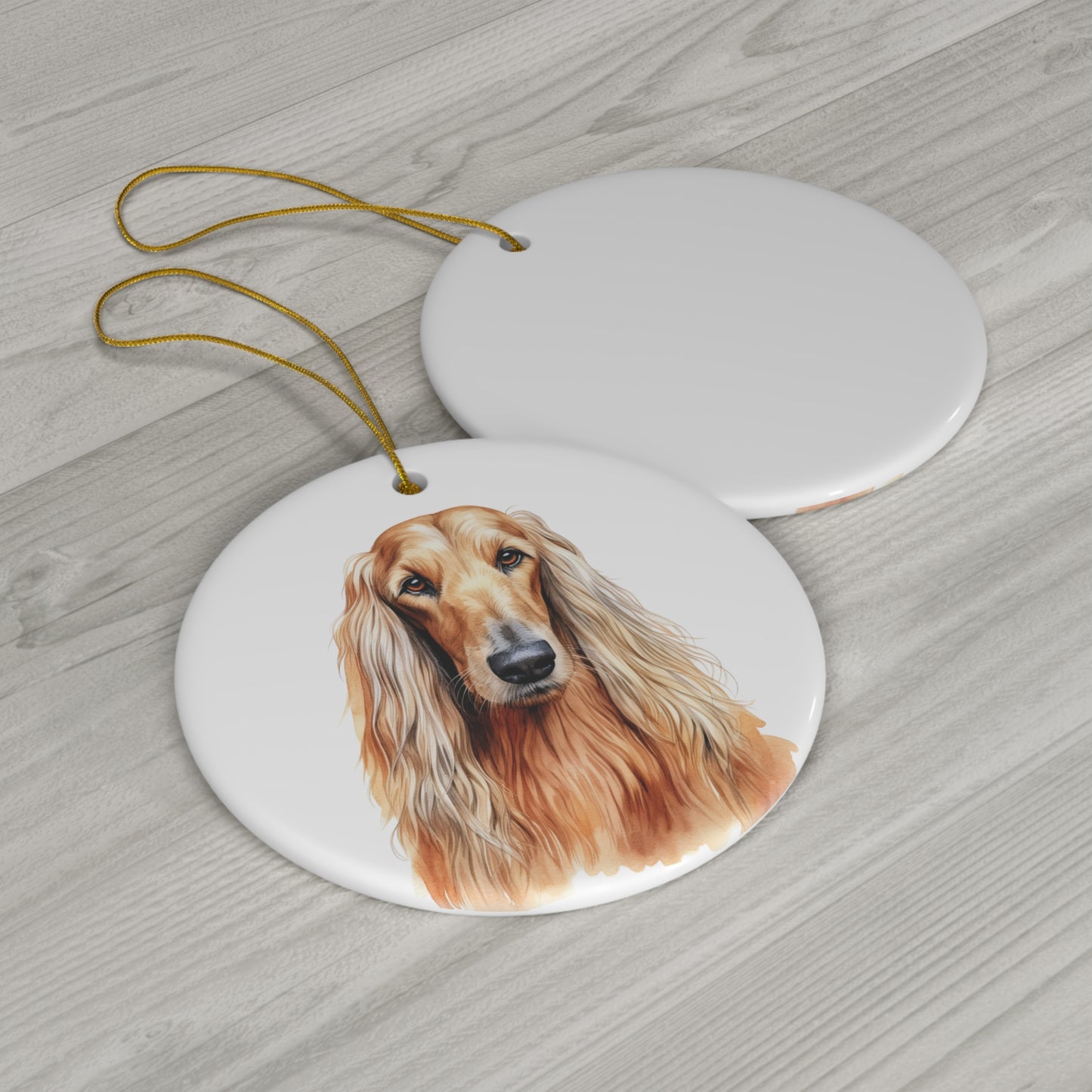 Afghan Hound Ceramic Ornament Christmas Gift