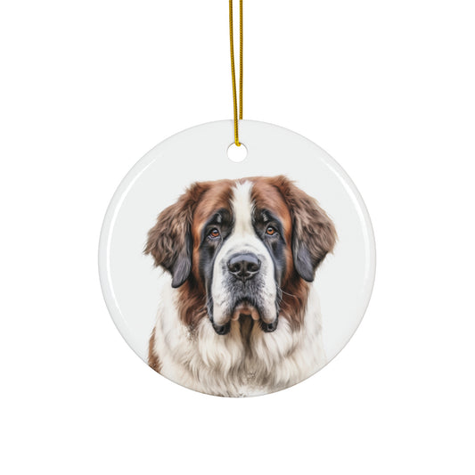 Saint Bernard Ceramic Ornament