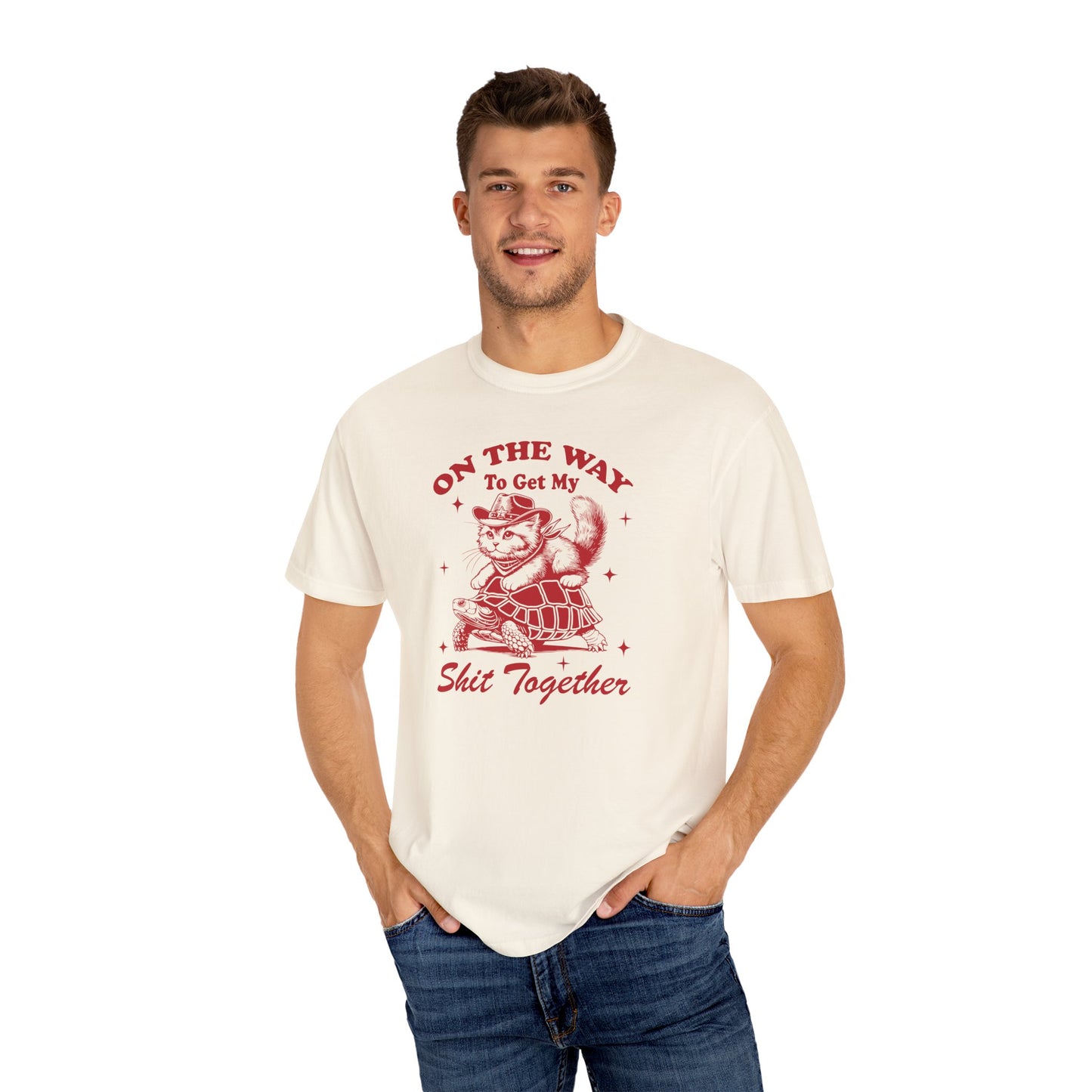 Funny Raccoon Unisex T-shirt, On My Way to Get My Shit Together Shirt, Cute Animal Tee, Sarcastic Graphic Tee, Hilarious Gift for Friends,