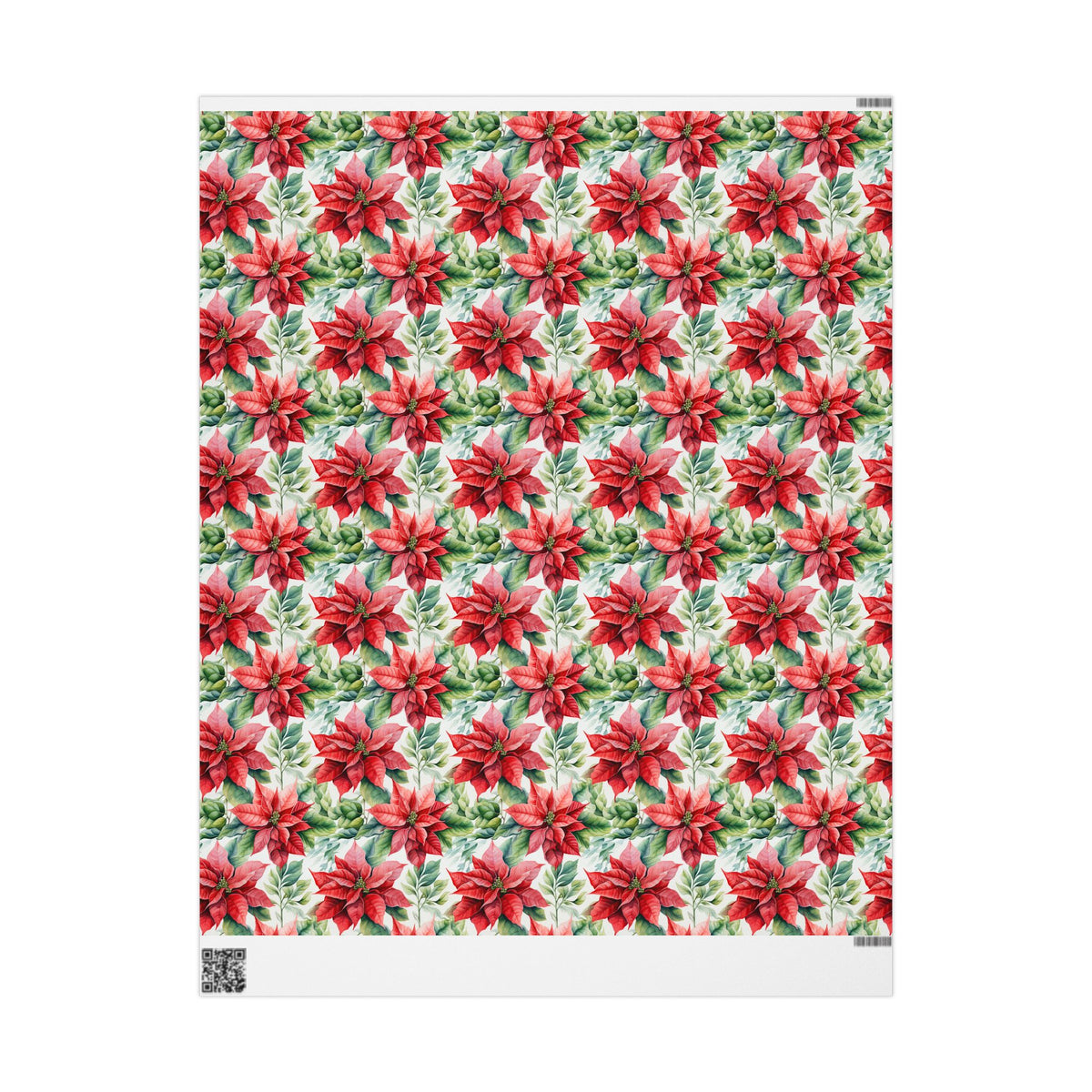 Poinsettia Floral Wrapping Paper