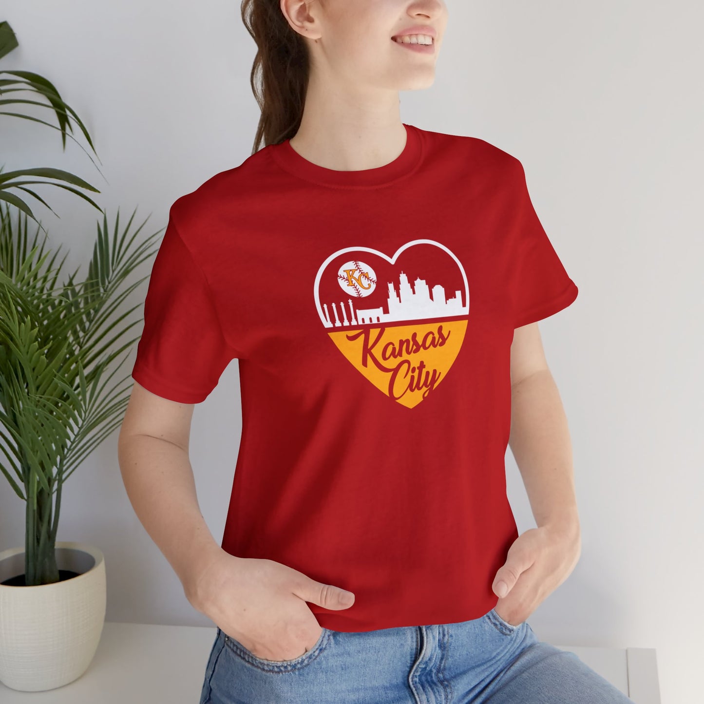 Kansas City Heart Unisex Jersey Short Sleeve Tee T-Shirt