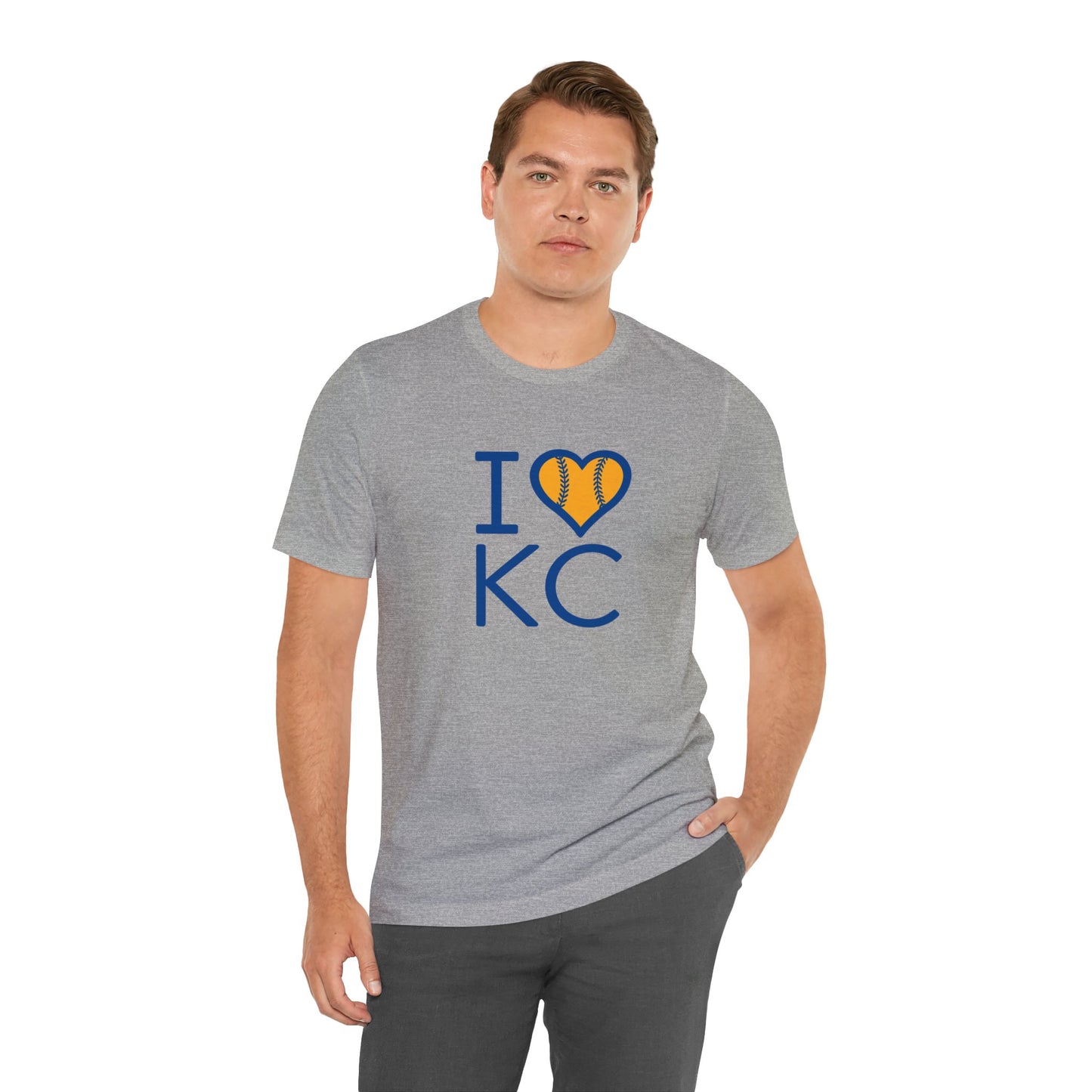 I Love Kansas City Baseball Unisex Jersey Short Sleeve Tee T-Shirt