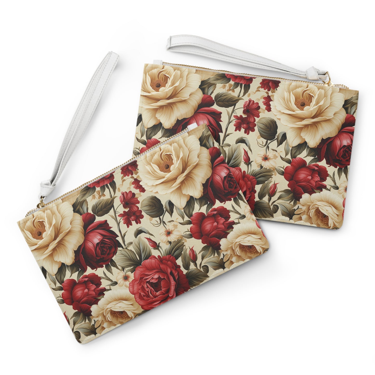 Vintage Style Rose Clutch Bag
