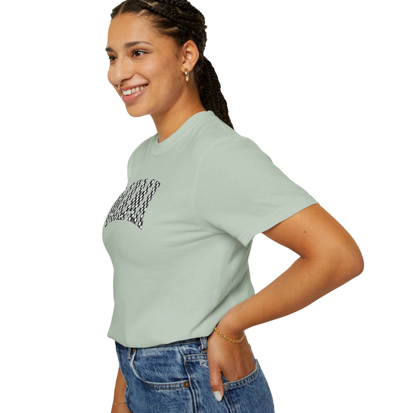Checkered Mama Unisex T-shirt, Mother's Day Gift, Mom Life Shirt, Family Plaid Tee, Birthday Present for Mom, Gender-Neutral Shirt