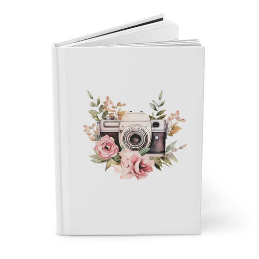 Vintage Camera Hardcover Journal Matte Notebook journal Garden Journal Dream journal Goal Journal Rose Journal