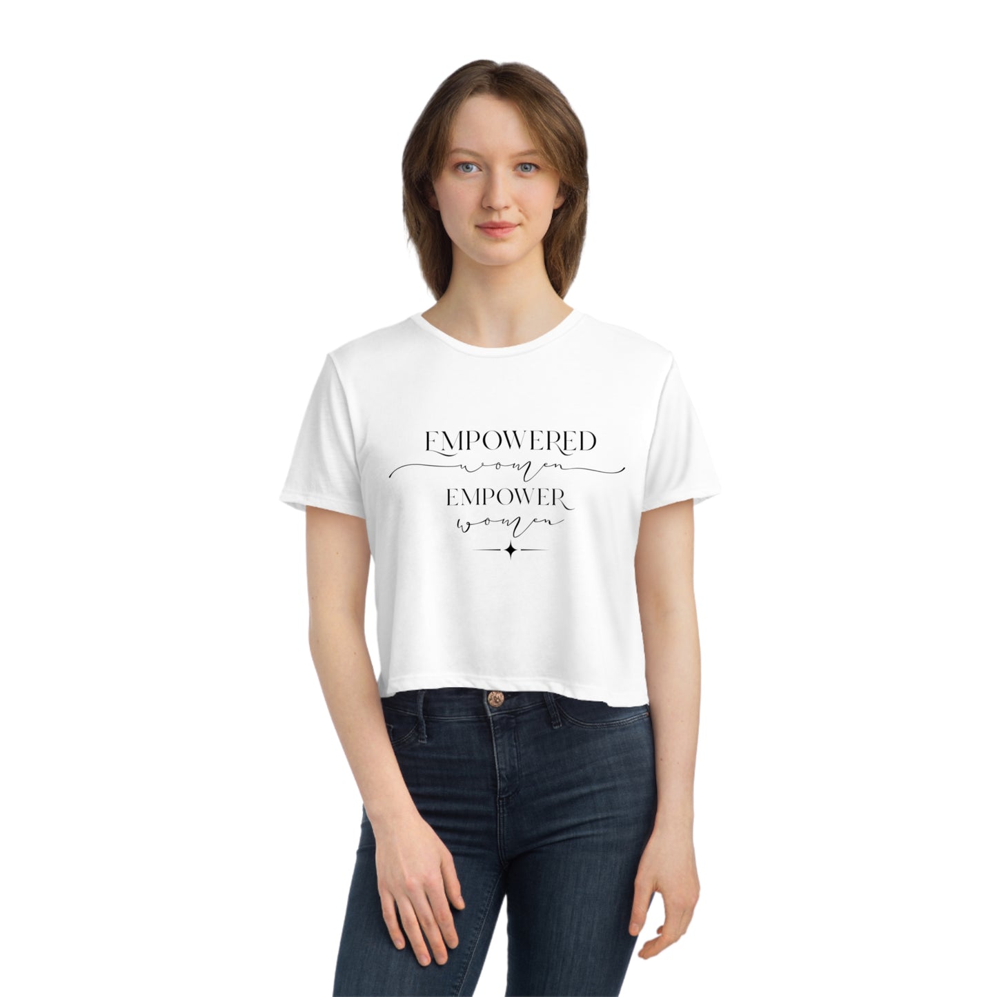 Empowered Women Empower Women Women's Flowy Cropped Tee