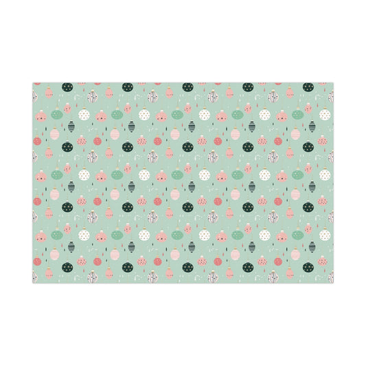 Gift Wrap Papers, Mid Century Christmas Ornaments, Retro Holiday Wrapping, Modern Gift Wrap, Cute Christmas Bulbs, Vintage Style, Christmas