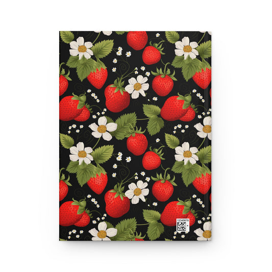 Strawberry Garden Hardcover Journal Matte Notebook journal Garden Journal Dream journal Goal Journal