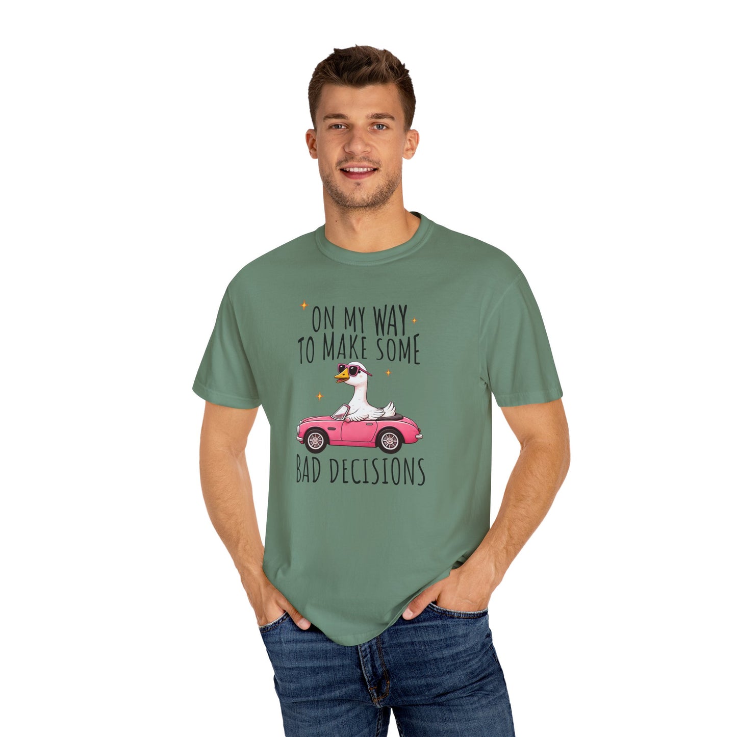 Fun Graphic T-Shirt, "On My Way to Make Some Bad Decisions", Casual Wear, Gift for Friends, Humor Tee, Weekend Vibes