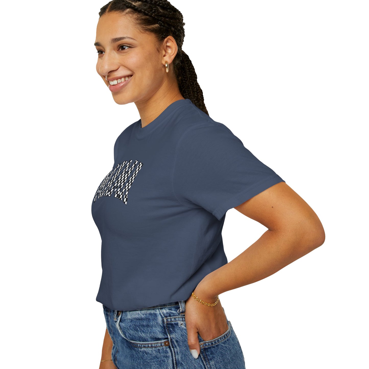 Checkered Mama Unisex T-shirt, Mother's Day Gift, Mom Life Shirt, Family Plaid Tee, Birthday Present for Mom, Gender-Neutral Shirt