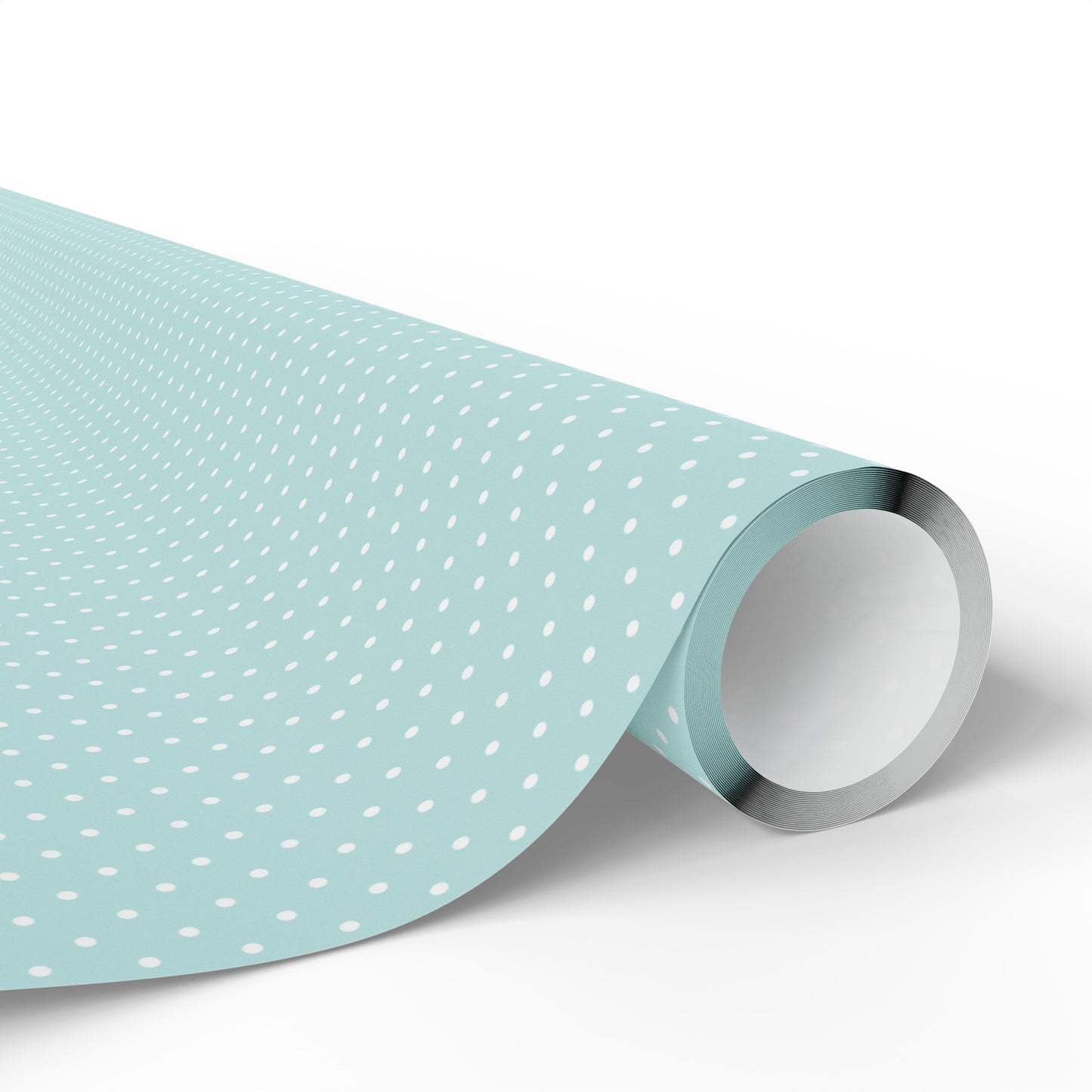 Teal and White Polka Dot Wrapping Paper