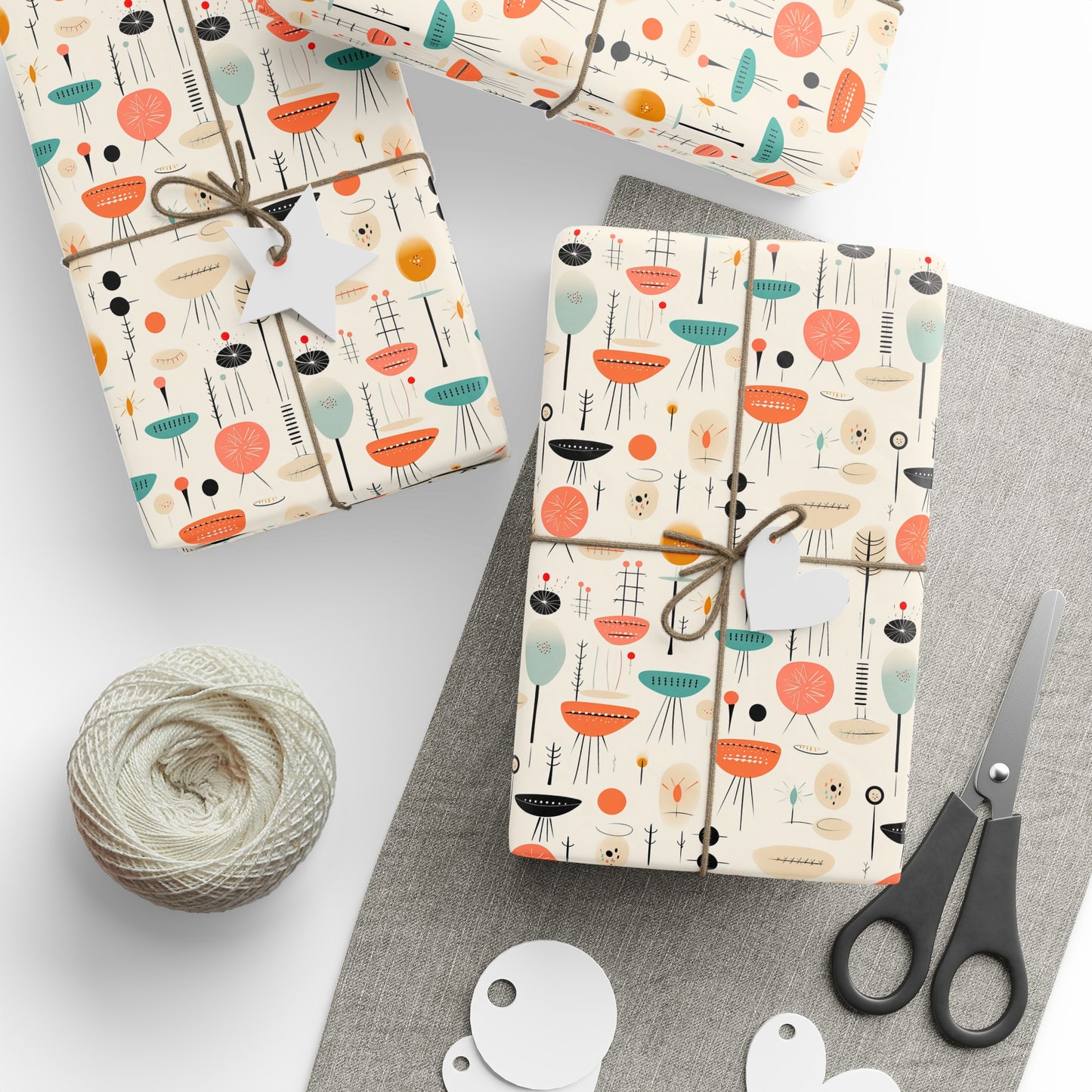 Mid Century Gift Wrapping Paper