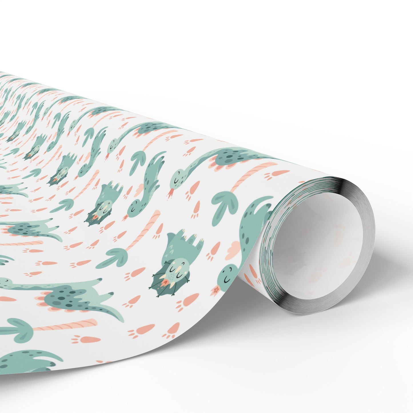 Green Dino Gift Wrapping Paper