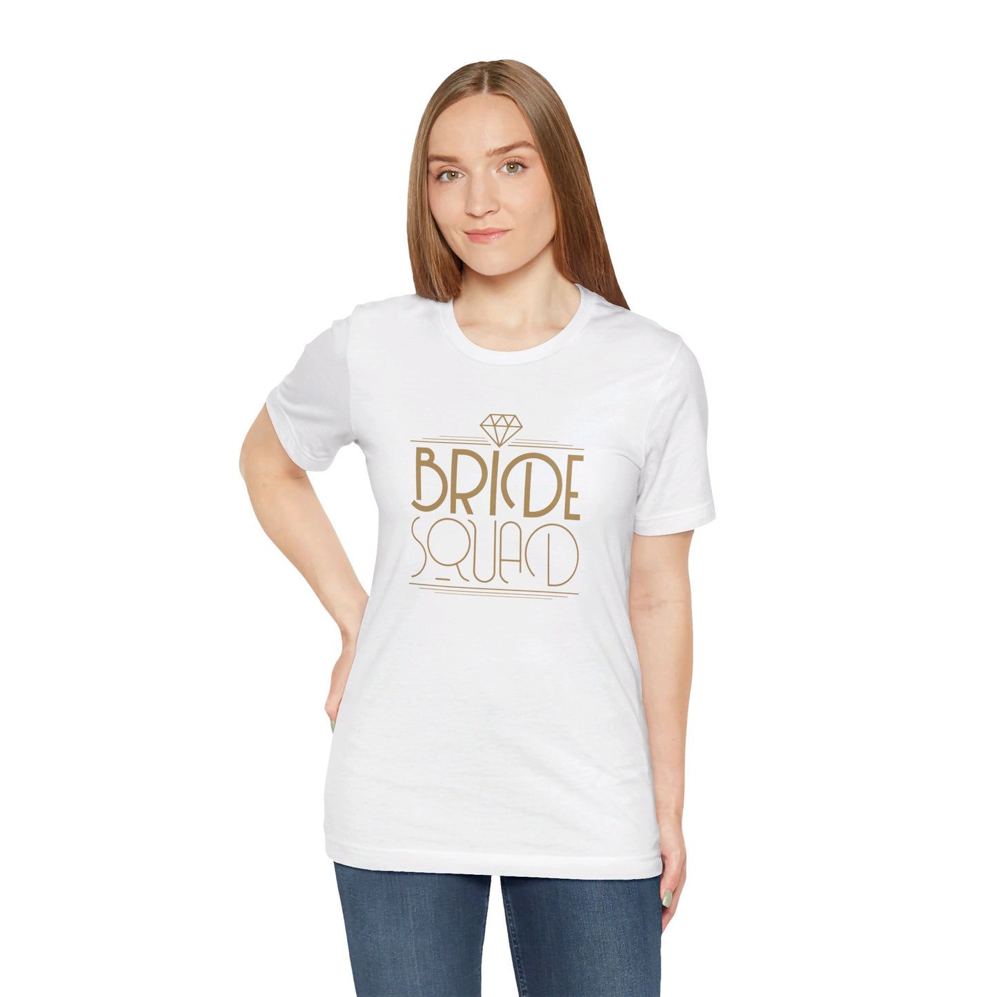 Bride Squad Art Deco Unisex Jersey Short Sleeve Tee Bachelorette Party Shirt