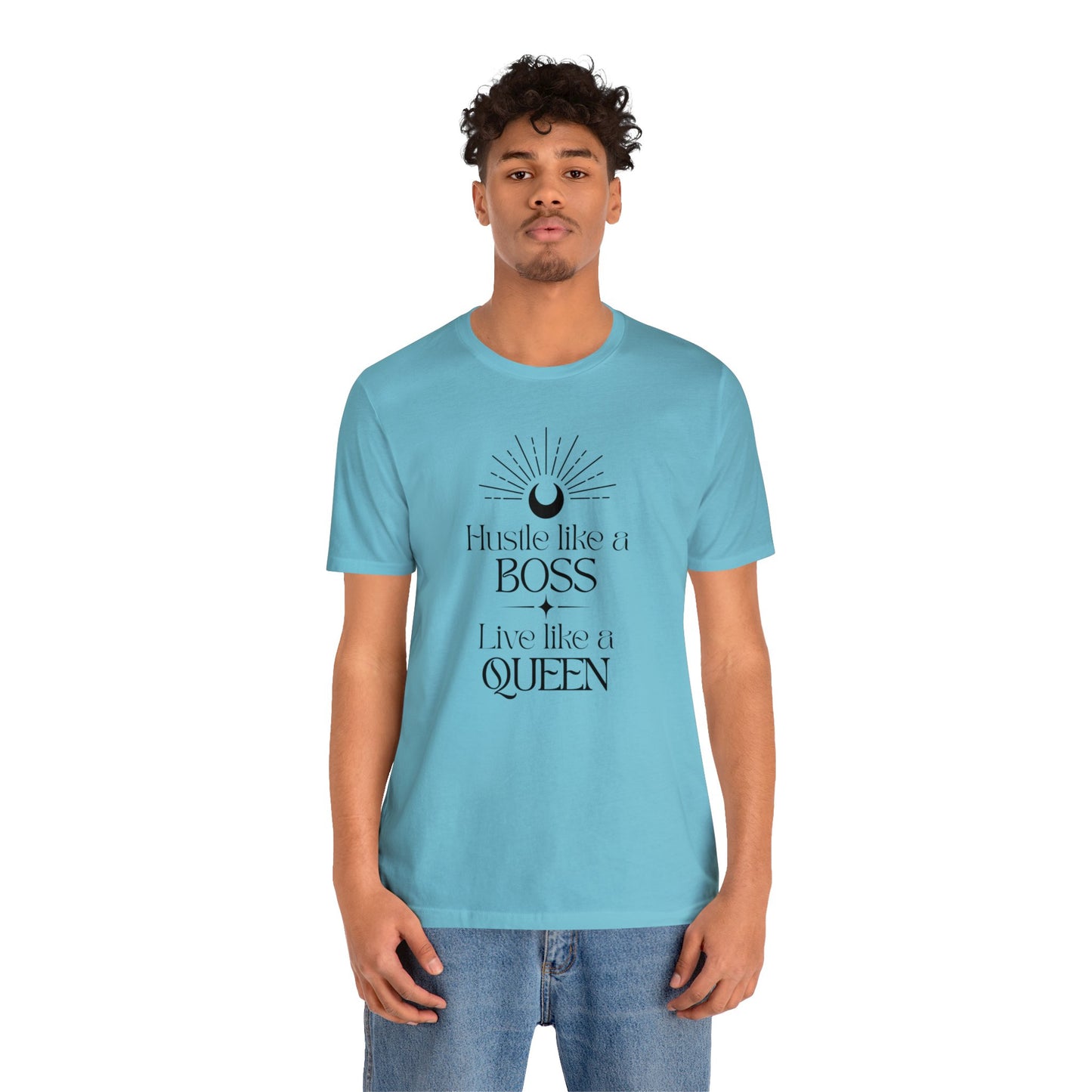 Hustle Like a Boss Live Like a Queen Unisex Jersey Short Sleeve Tee