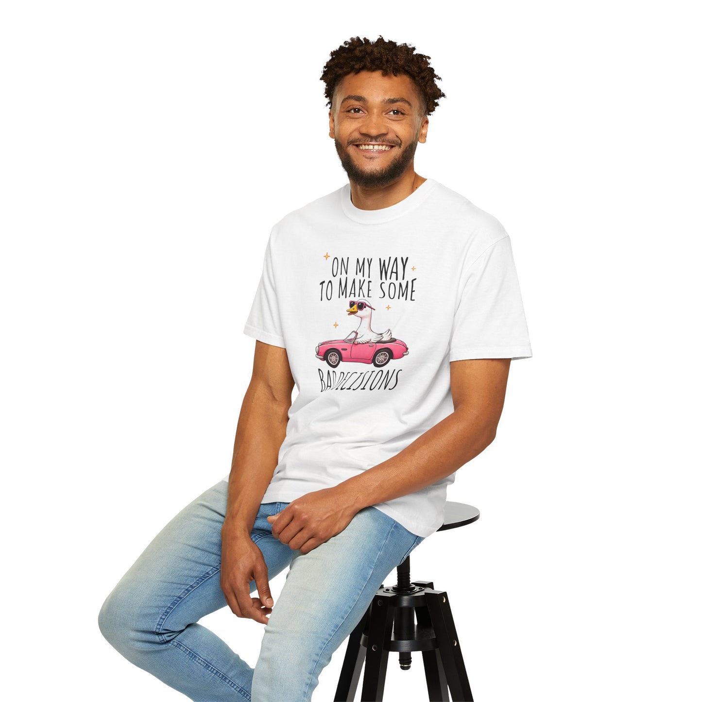 Fun Graphic T-Shirt, "On My Way to Make Some Bad Decisions", Casual Wear, Gift for Friends, Humor Tee, Weekend Vibes