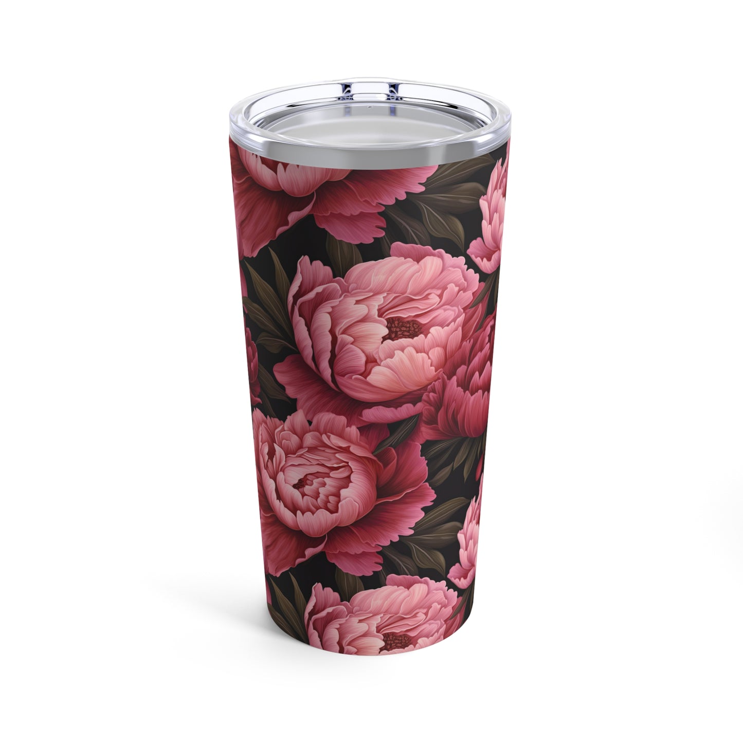 Pink Peony Tumbler 20oz Flower Tumbler Garden Theme