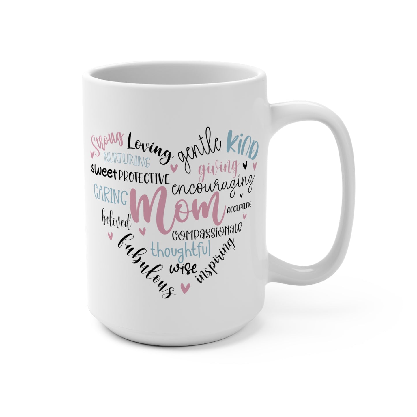 Mom Heart Mug 15oz