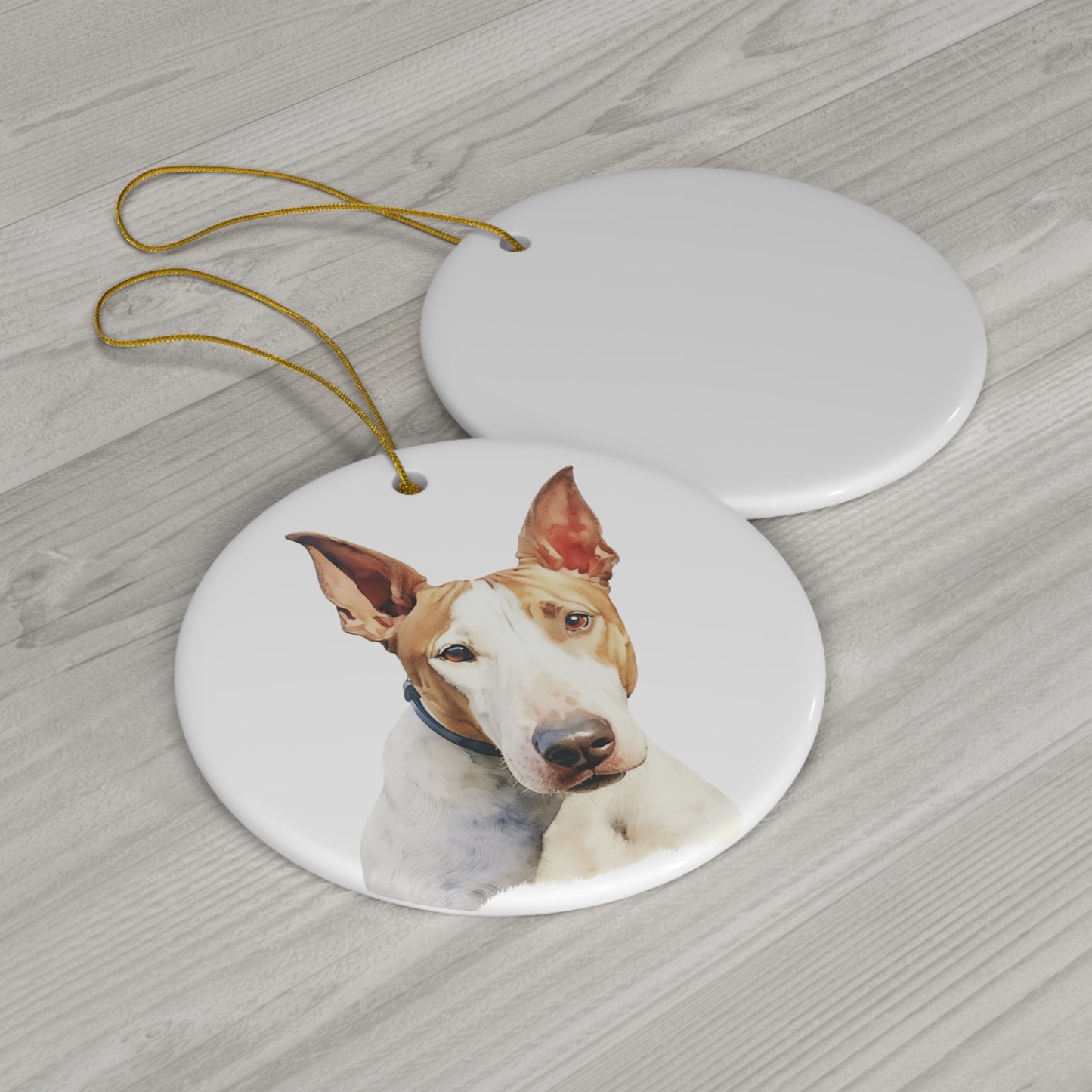 Bull Terrier Ceramic Ornament Christmas Gift