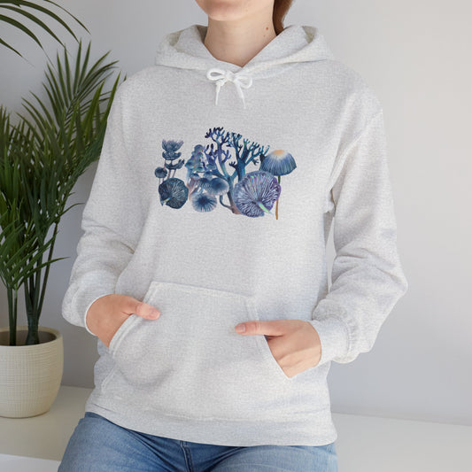 Blue Watercolor Mushroom Heavy Blend Sweatshirt