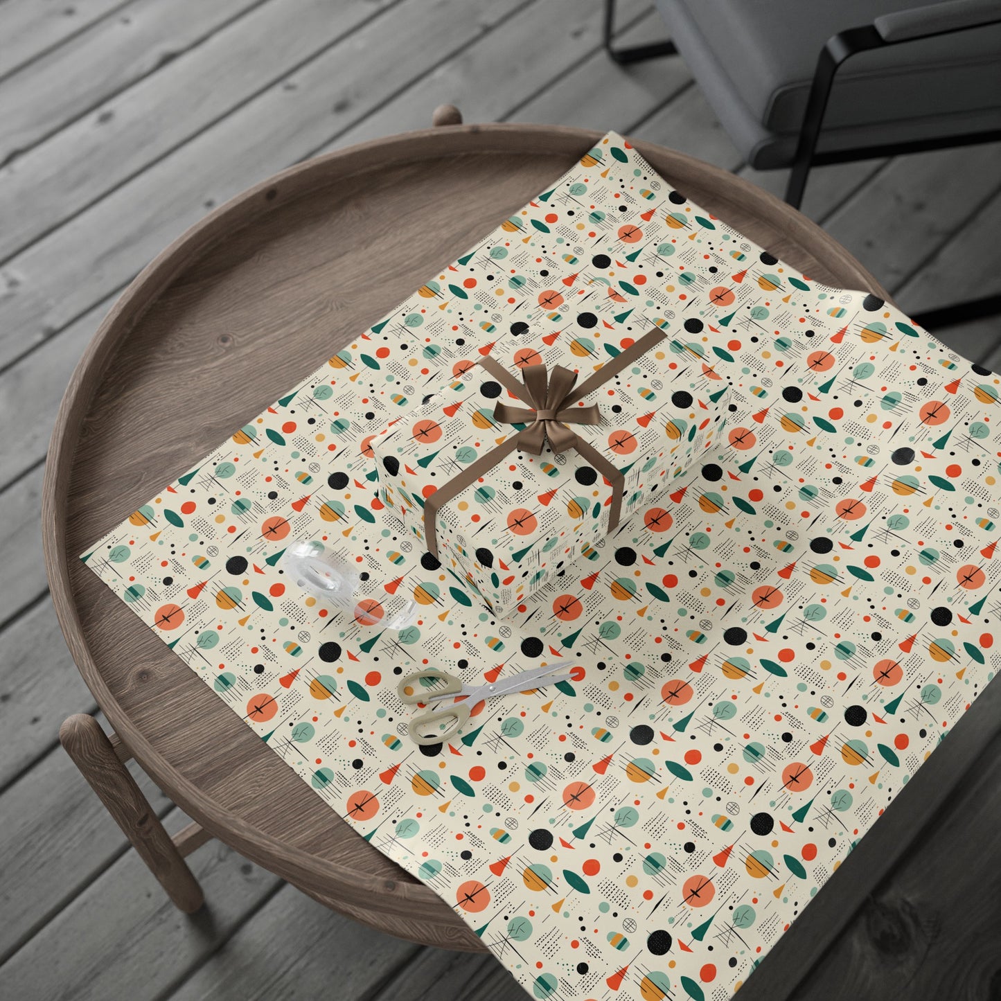 Mid Century Gift Wrapping Paper