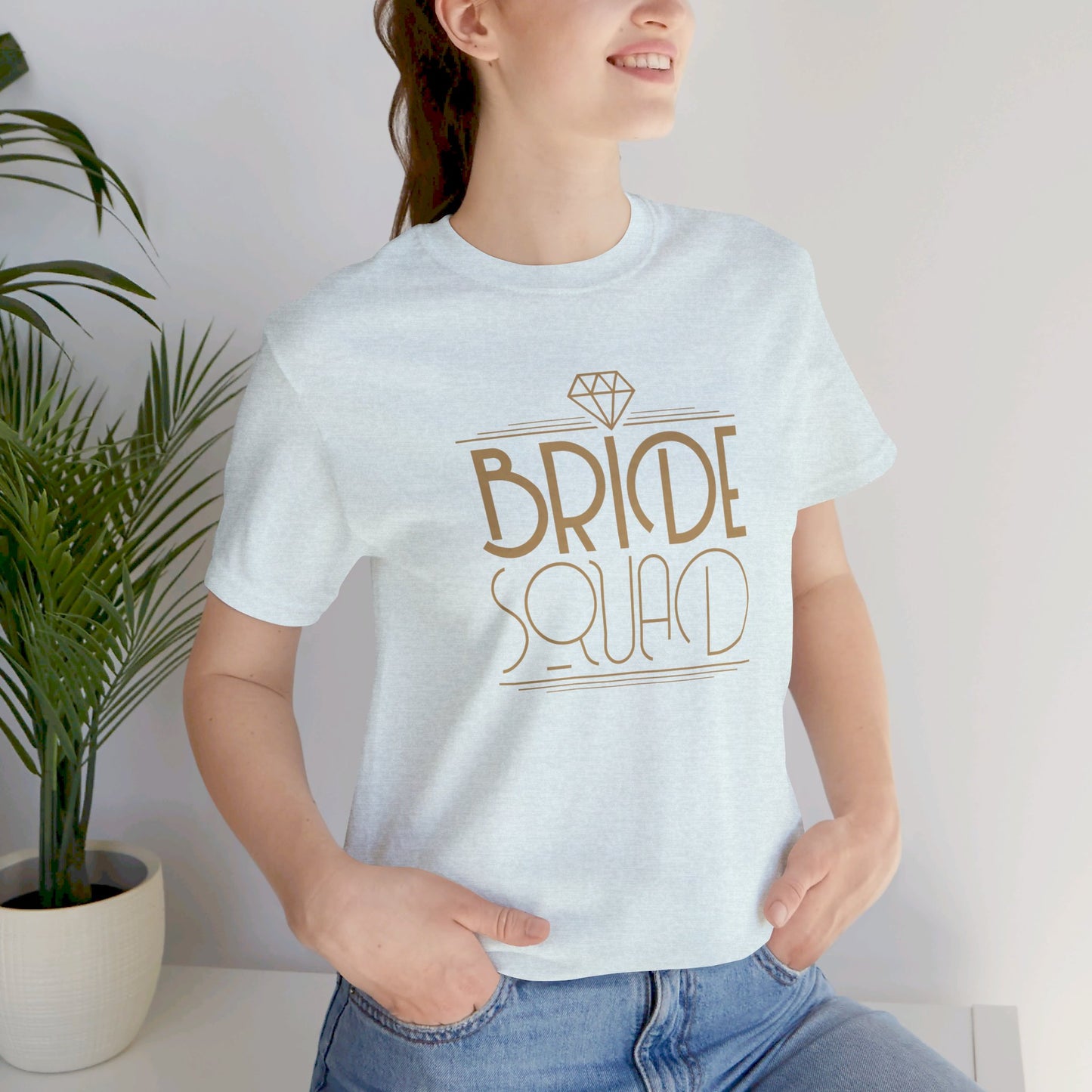 Bride Squad Art Deco Unisex Jersey Short Sleeve Tee Bachelorette Party Shirt