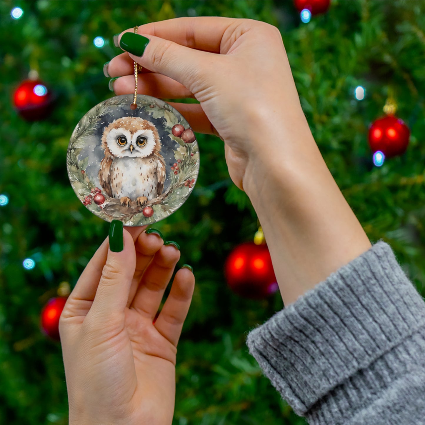 Owl Ceramic Ornament