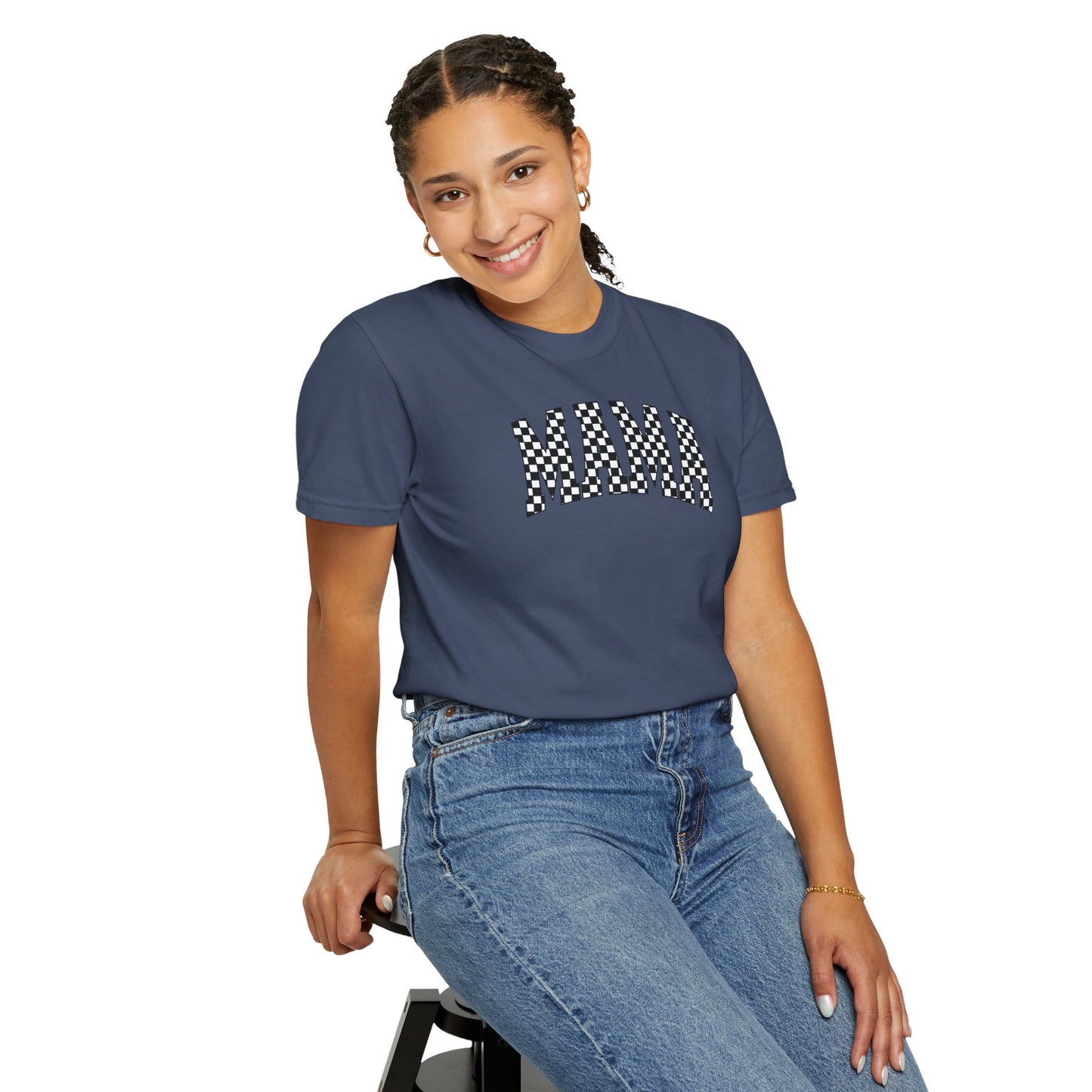 Checkered Mama Unisex T-shirt, Mother's Day Gift, Mom Life Shirt, Family Plaid Tee, Birthday Present for Mom, Gender-Neutral Shirt