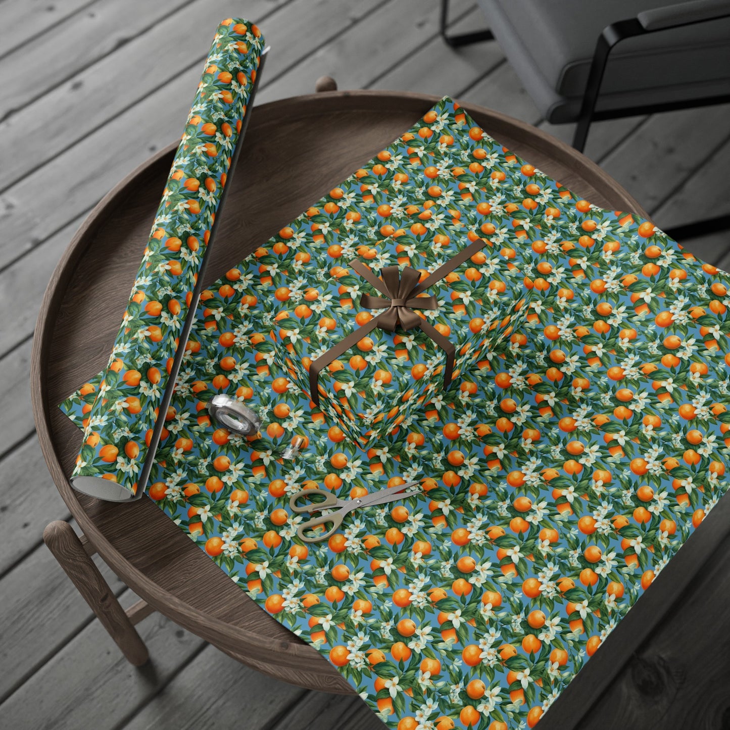 Citrus Wrapping Paper Orange Blossom Gift Wrap