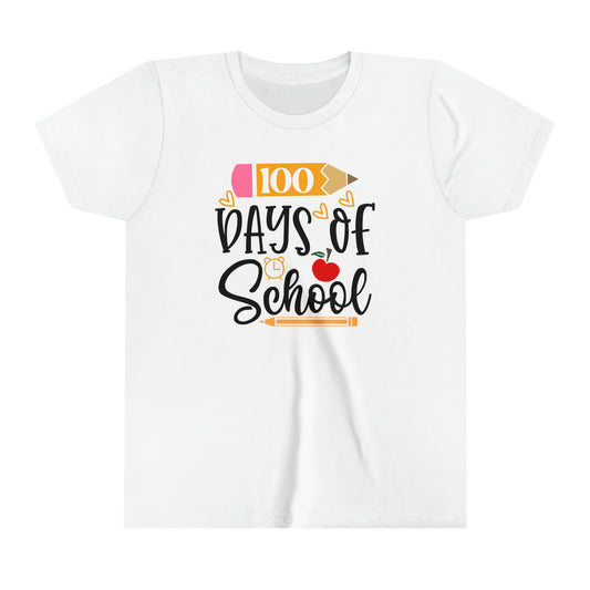 100 Days of School Youth Short Sleeve Tee School Shirt