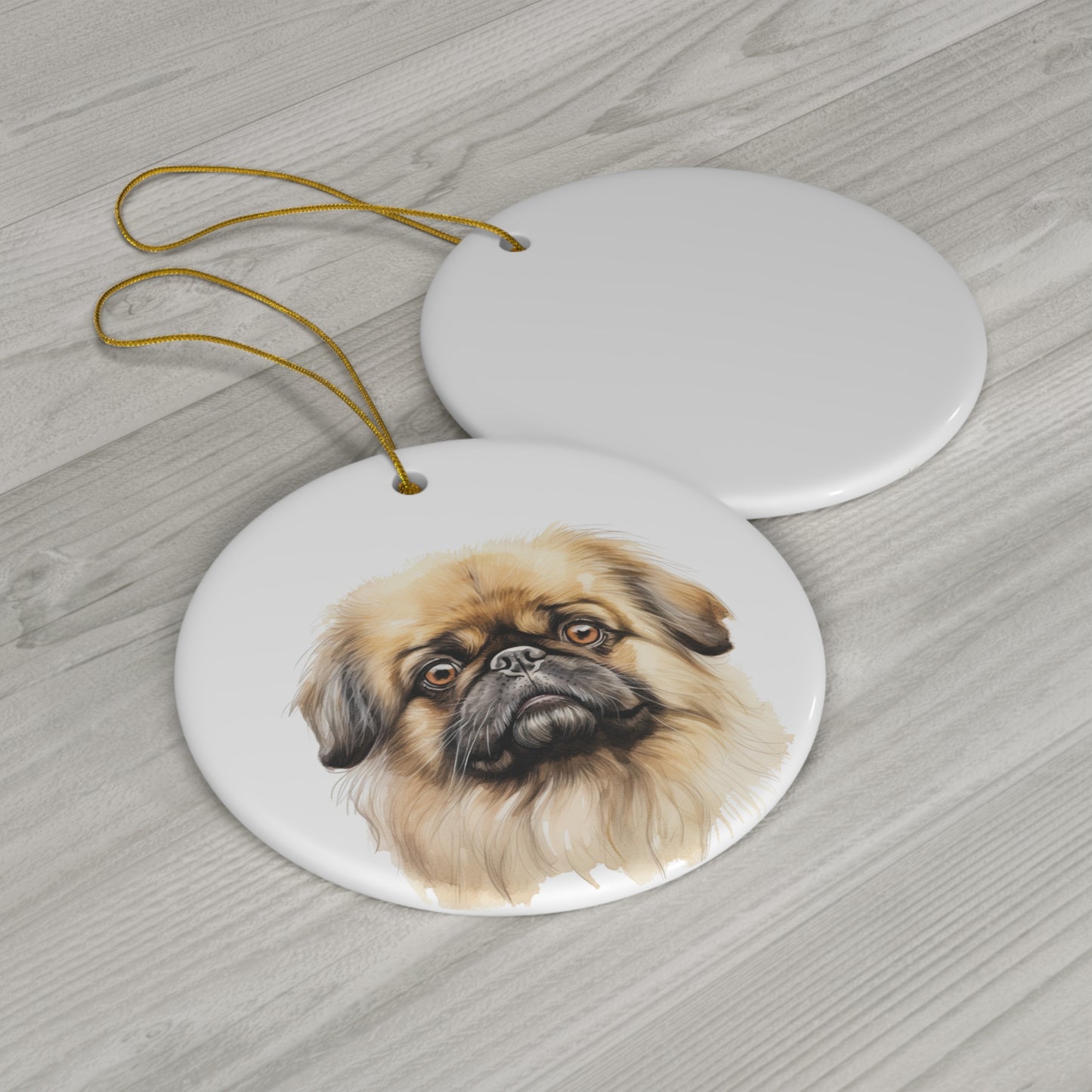 Pekingese Ceramic Ornament