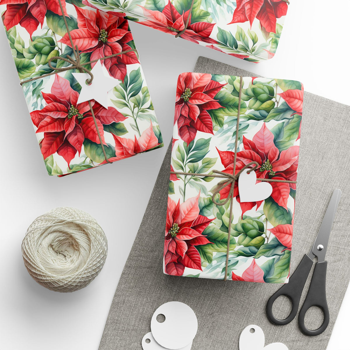 Poinsettia Floral Wrapping Paper