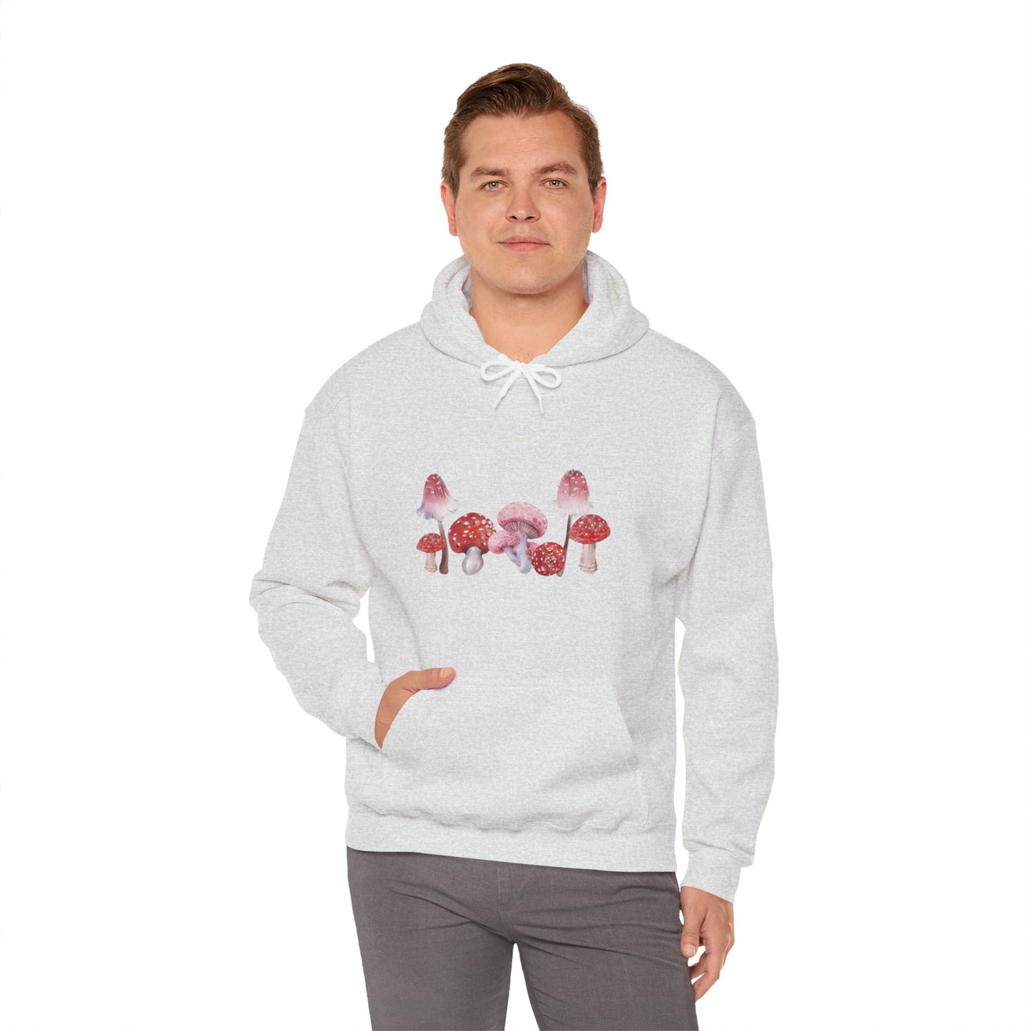 Unisex Watercolor Mushroom Heavy Blend Hooded Hoodie Sweatshirt