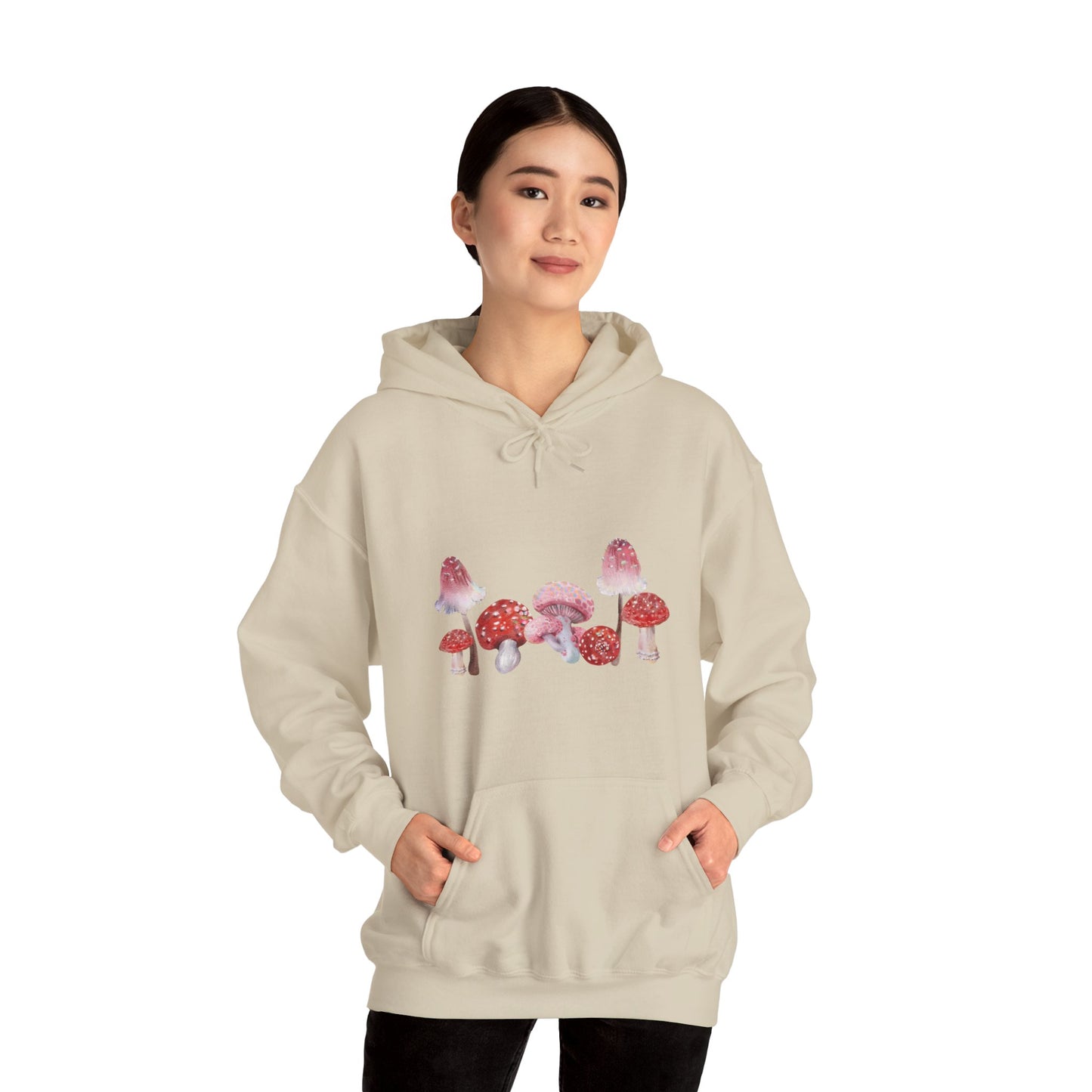 Unisex Watercolor Mushroom Heavy Blend Hooded Hoodie Sweatshirt